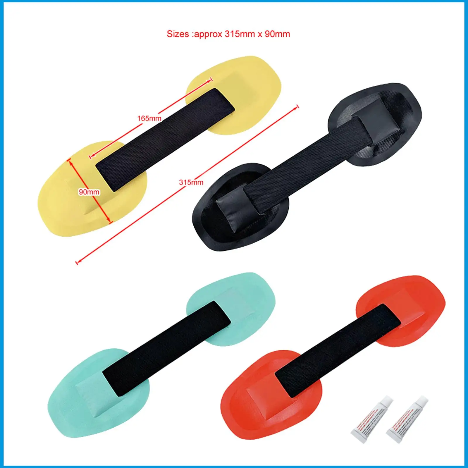 PVC Seat Strap Patch Fixed Webbing Handle Patch Boat Handle for Armrest Surfing Inflatable Boats Canoe Rafts with Glue