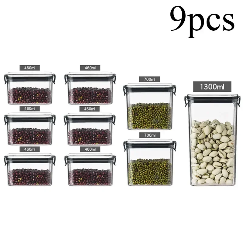 

Sealed Nut Kitchen Set Goods Snack Collapsible Box Transparent Material Food Grade Container Jar Dry Storage Storage Spice Put