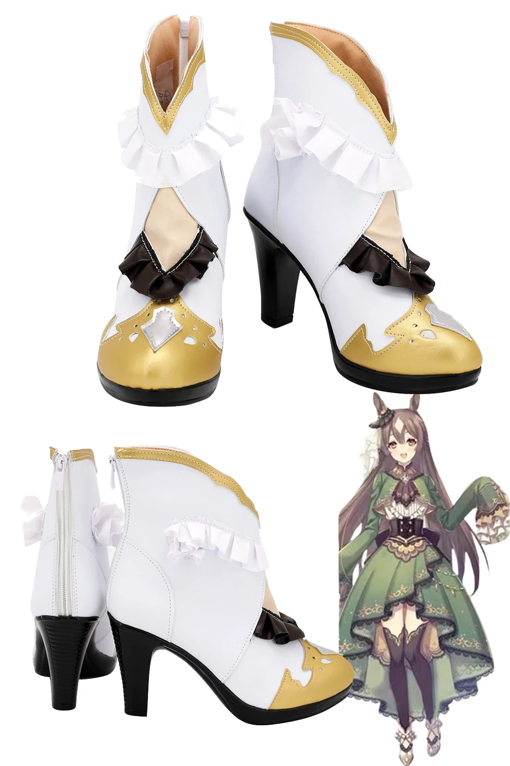 

Satono Diamond Cosplay Shoes Fantasy Costume Accessories Pretty Derby Disguise Boots Adult Women Halloween Party Suits Props