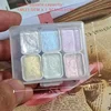 Pearlescent Metallic Solid Watercolor Paint Portable Hand-packaged Palette for Painting Nails Student School Art Supplies 2