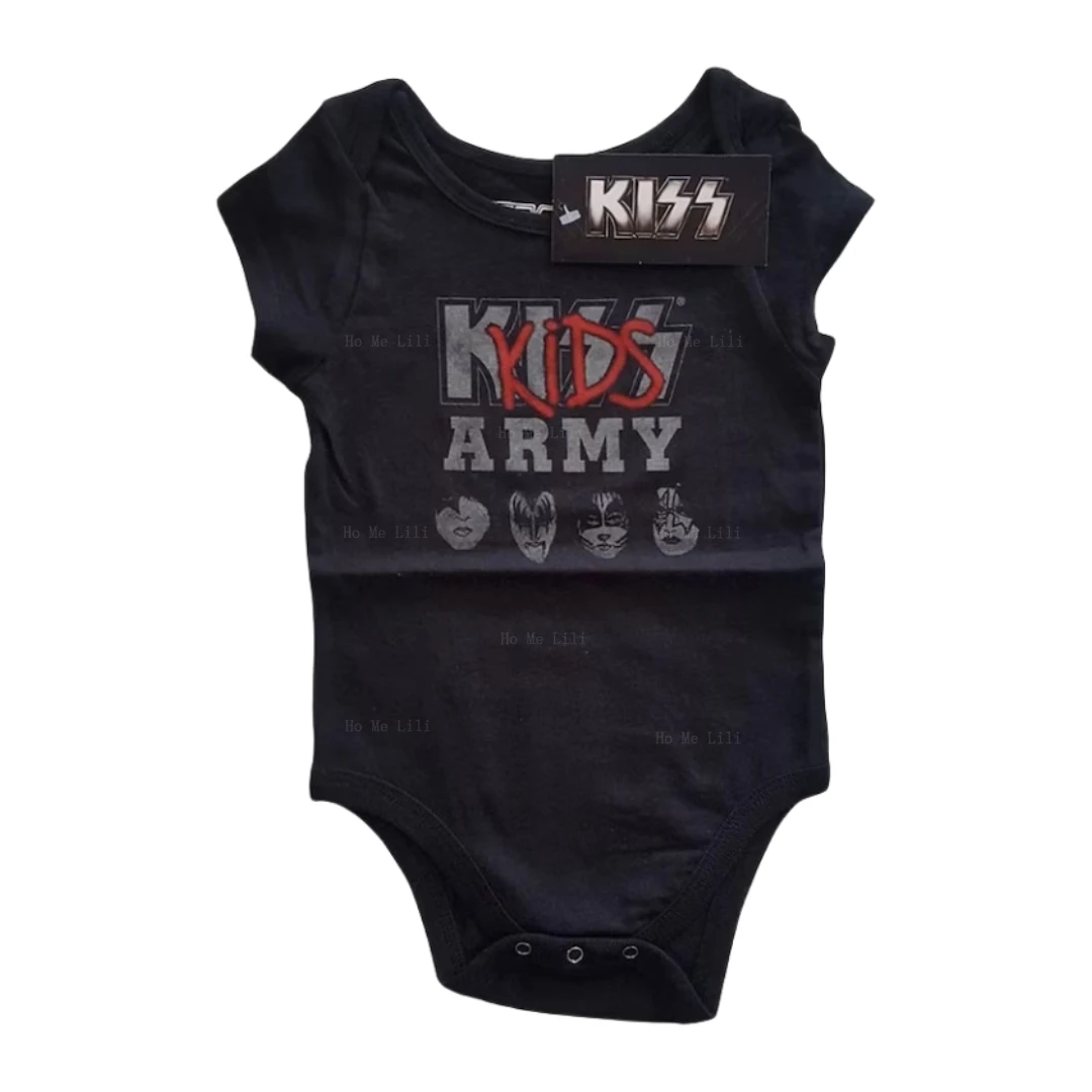 Kiss Baby Grow Kiss Kids Army Classic Rock Merchandise Cotton Baby Grow Toddler Neonato Gift