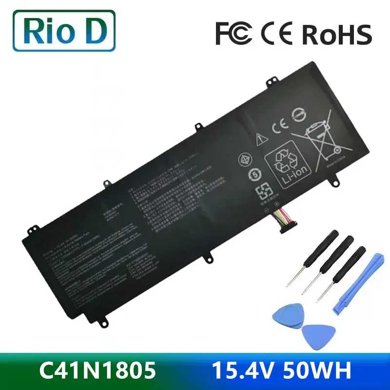 

Батарея для ноутбука C41N1805 15,4 в 50 Втч, C41N1805 для Asus ROG ZEPHYRUS S GX531 GAMING GX531GS GX531GX 0B200-03020000