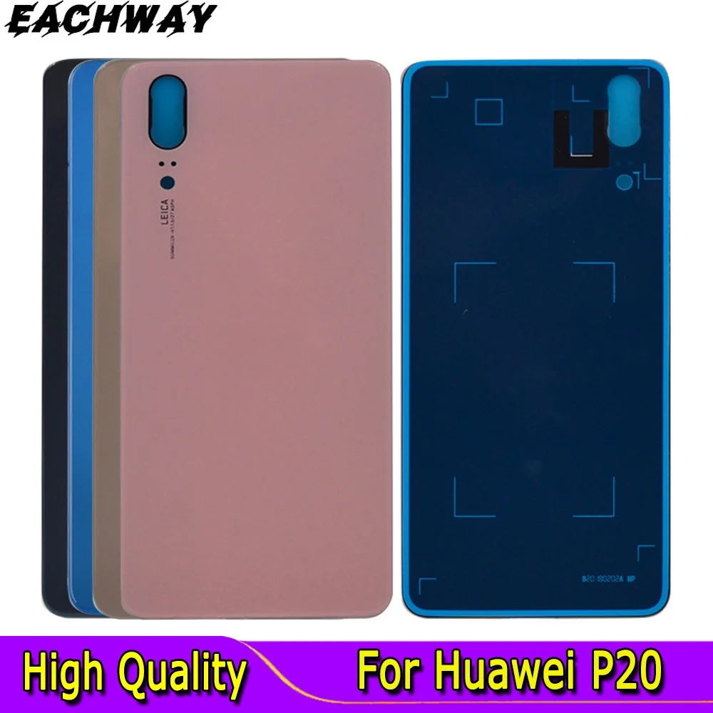 Glass Phone Back Cover For Huawei P20 Battery Cover EML L29 L22 Back Glass Door Housing Case Replacement Parts