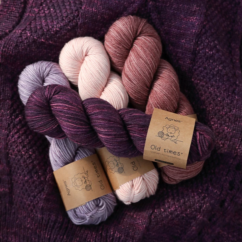 3pcs Knitting Yarn Merino Wool Hand Soft Sweater Scarf Hat Woven Rainbow Baby DK Thread 100g / Skein 2