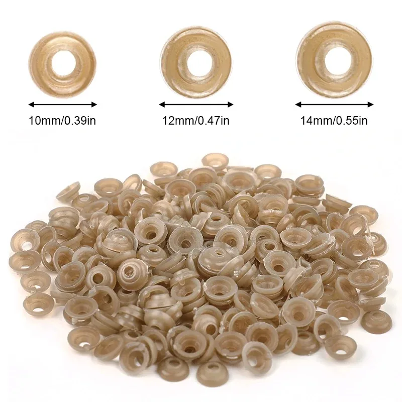 Plastic Safety Eyes Plastic Safety Noses 10mm 12mm 14mm Round Gaskets Washers for Plastic Safety Eyes Nose Back for Bear Doll Animal Toys DIY Craft Accesorios