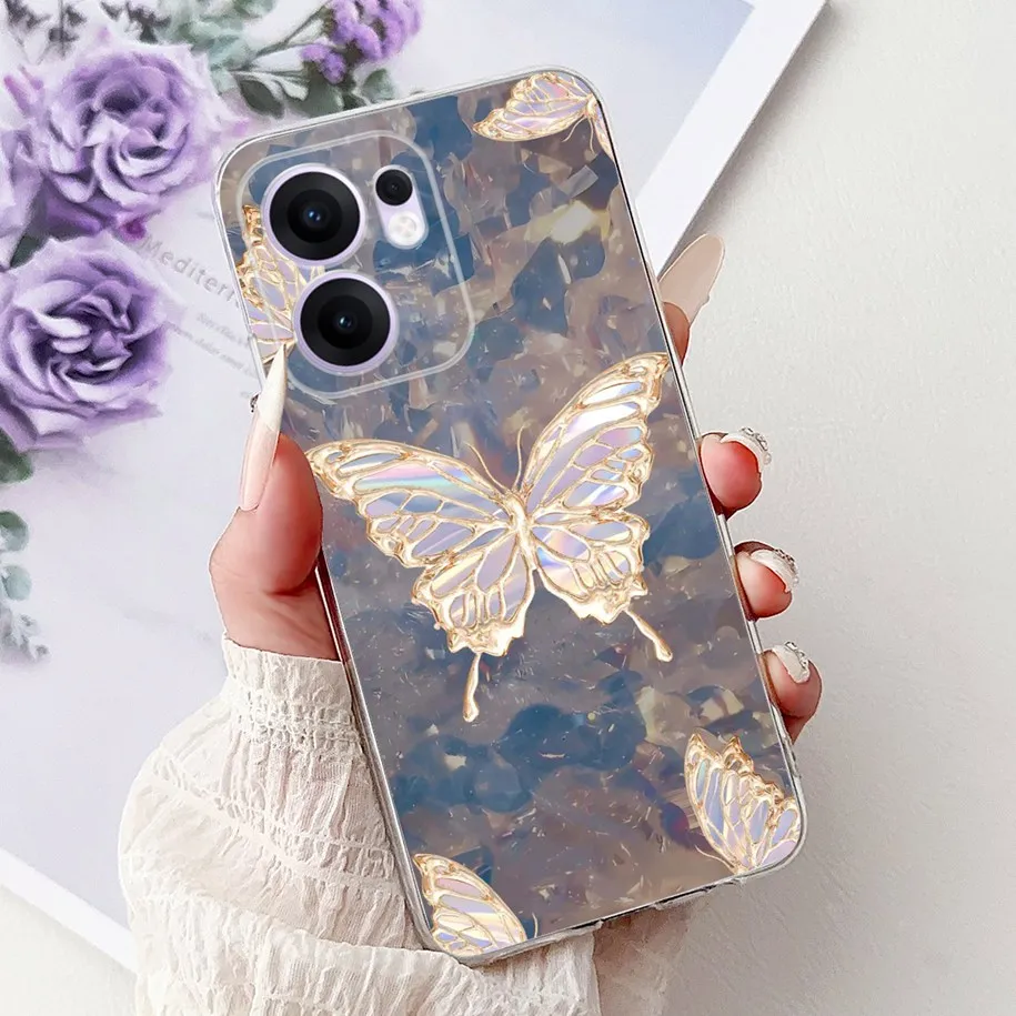 Clear TPU Silicone Soft Phone Case with Floral Design
