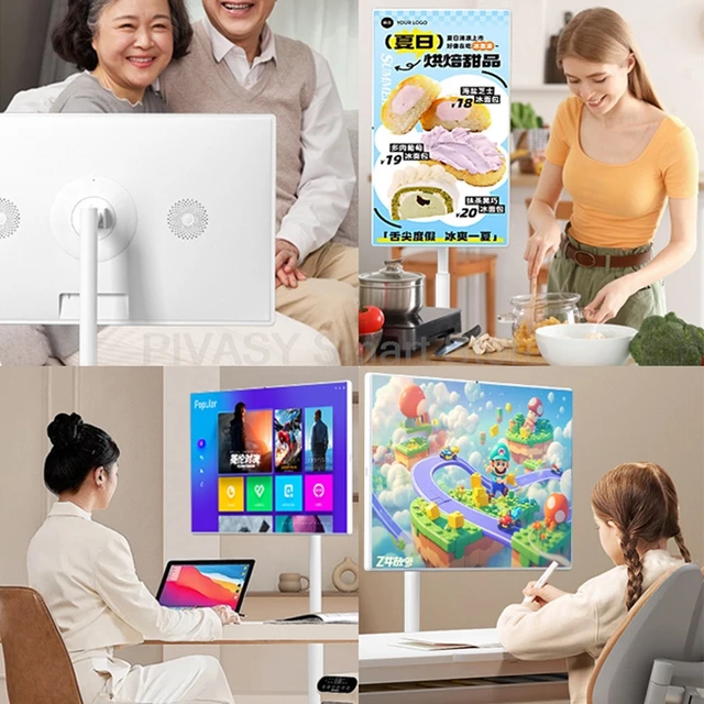 Per la festa dal vivo all'aperto Touch Screen Casting wireless Display intelligente da 32 pollici Smart TV portatile Telecamera per monitor ad alta saturazione 4K 6