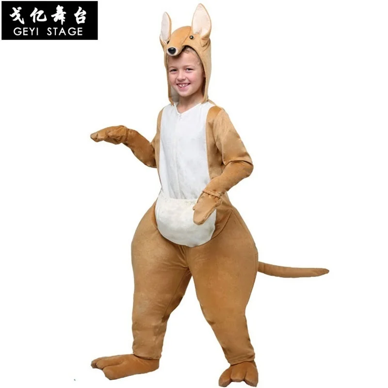 

New Halloween Costume Adult Children cosplay party costume Australian animal kangaroo performance suit for kid men