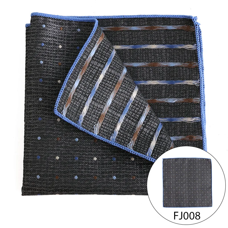 Pocket Square Silk Jacquard Woven Red Orange Handkerchief Fashion Men Suit Pocket Hanly Wedding Business Party Suit Set Handker