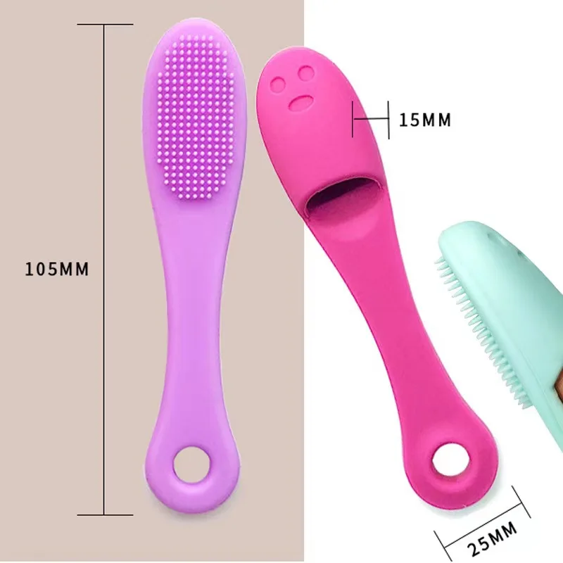 Pet toothbrush, soft rubber dog toothbrush for oral cleaning and black chin treatment, pet supplies