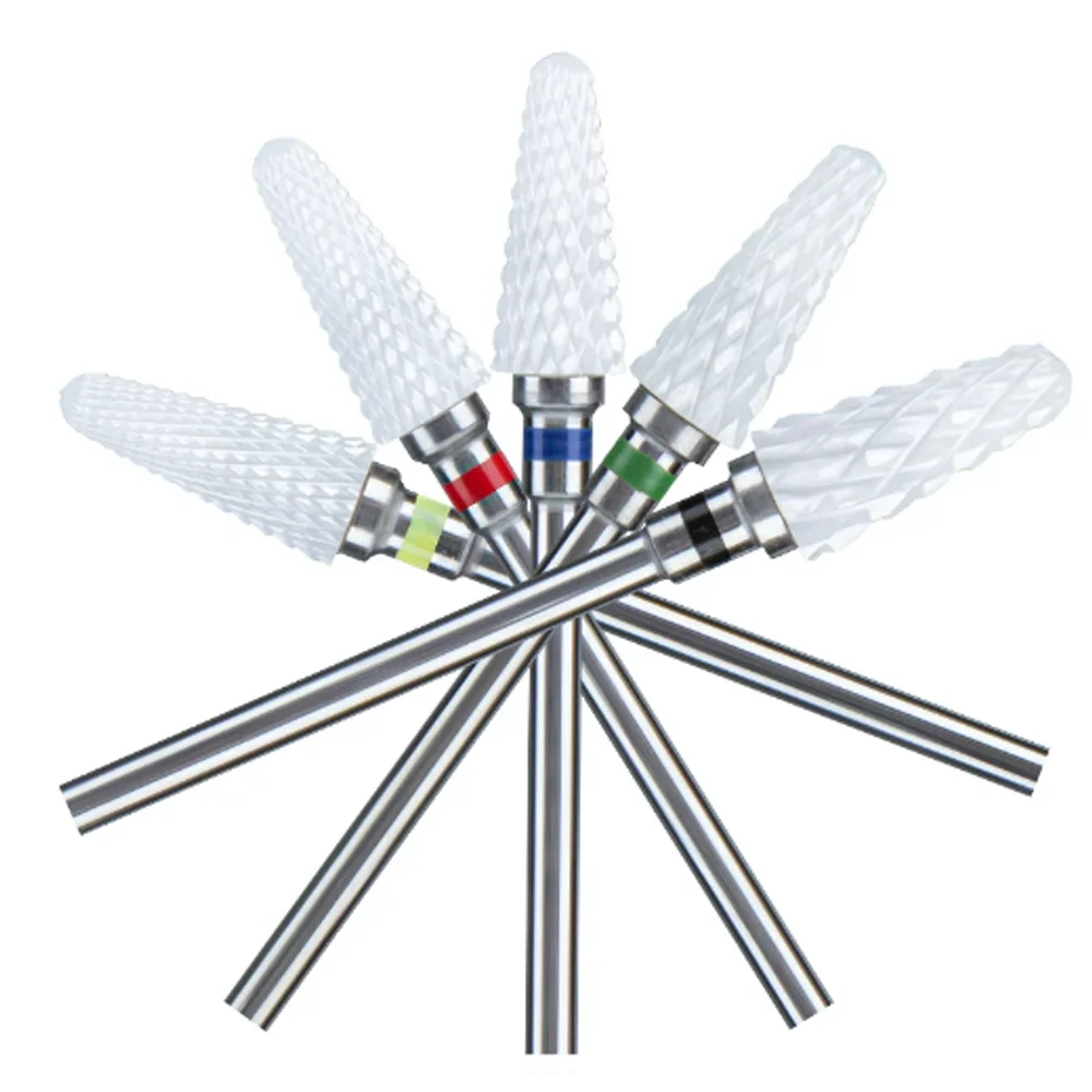 Ceramic Milling Cutter Manicure Nail Drill Bits Electric Nail Files
