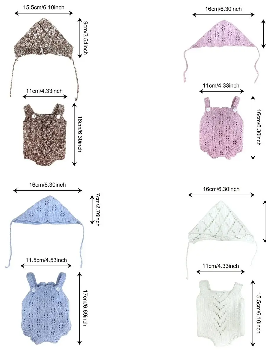 Mehrfarbiges Pullover-Set, geeignet für 10–12 Zoll große Silikonpuppen, Puppenkleidungszubehör, 7 Farben süßeste Pullover-Outfits – Detail 8