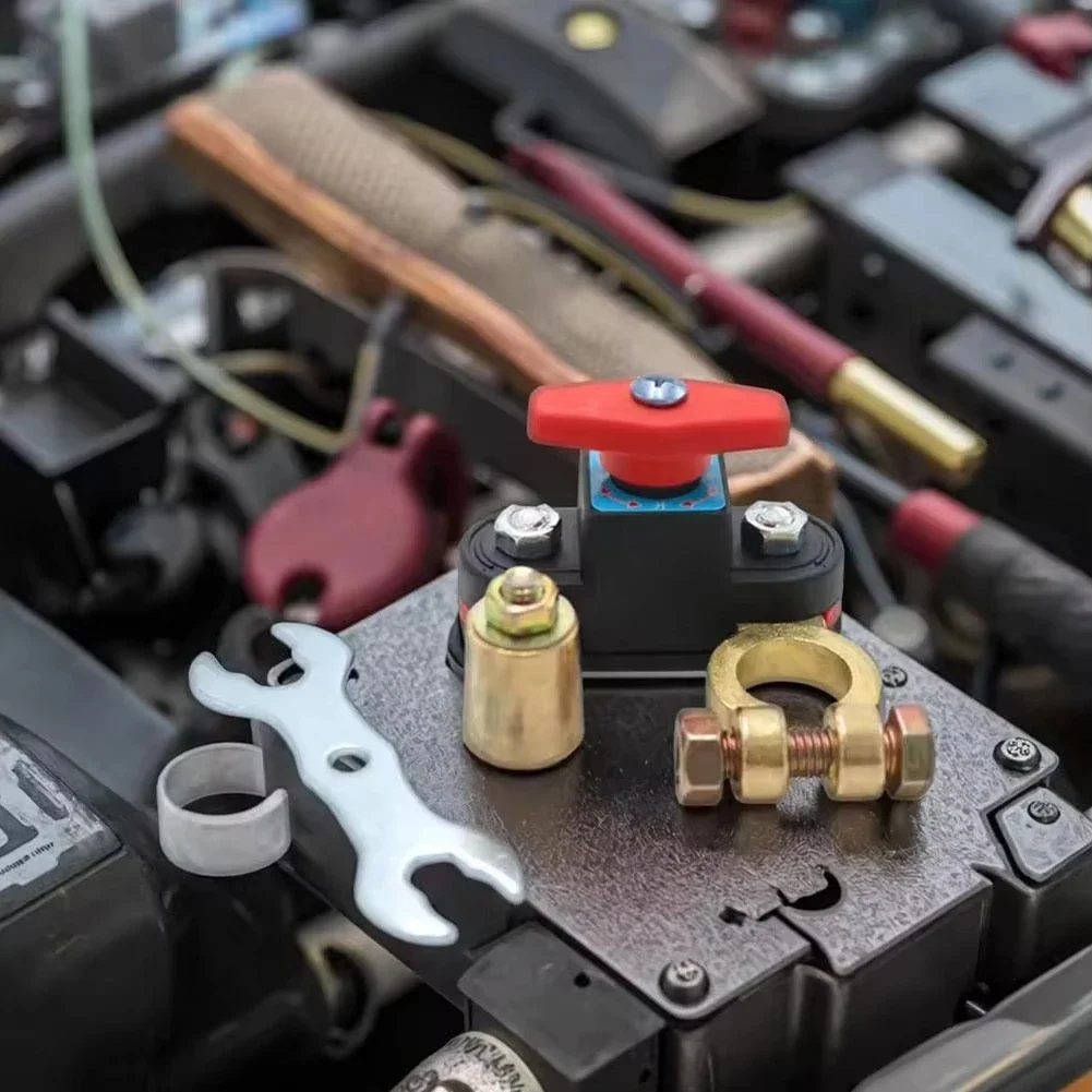 Universal Car Battery Disconnect Switch with 360° Rotation and Anti-Leakage Protection