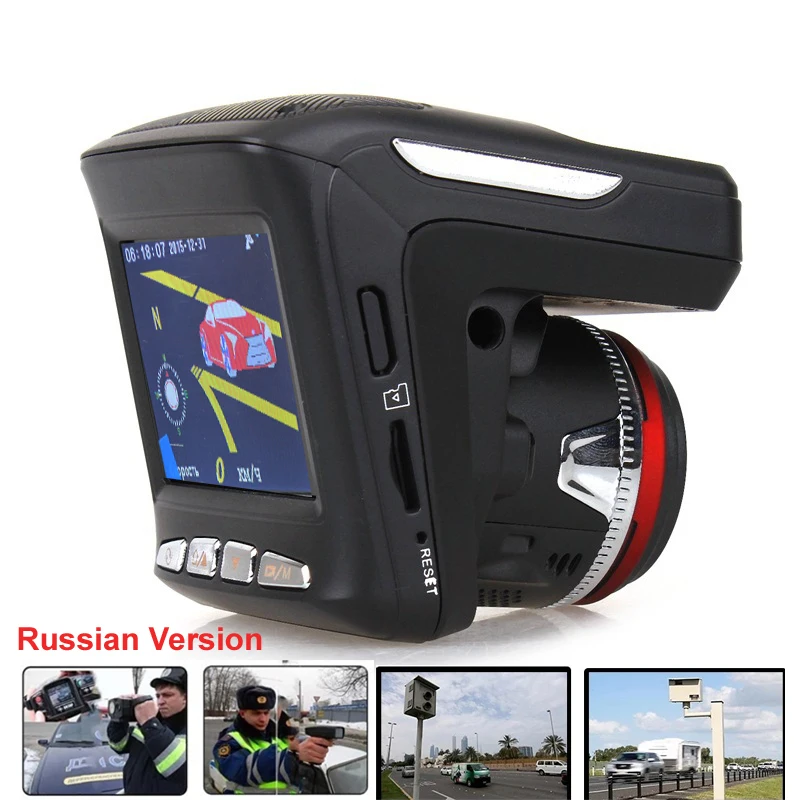 

2.4 Inch Car DVR Dash Camera Radar Detector X7 Anti Laser Full Band Radar Detector DVR Dash Cam Video Recorder Russian Version