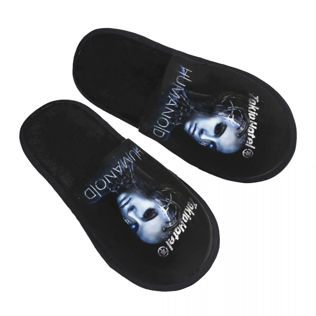 

Tokio Hotel House Slippers Bedroom Logo Humanoid Soft Household Fur Slippers Slides Non-slip