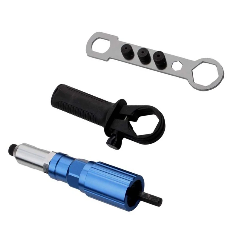 Quickly Pull 2.4-4.8mm Rivet Nut Gun Drill Adapter Cordless Riveting Tools Electric Rivet Gun Set Insert Nut Pull Electric Tool 5