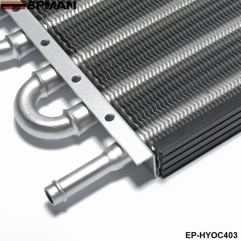 Universal 6 Row Aluminum Heavy Duty Transmission Oil Cooler Auto Manual Radiator Converter EP-HYOC403
