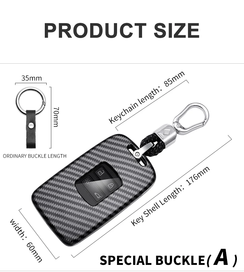 Portachiavi per Auto in fibra di carbonio per Renault Megane 3 Clio 4 5 Captur Trafic Kangoo Twingo Laguna Scenic accessori Auto - S939f1efeb8744333bedf48f9221b730ep