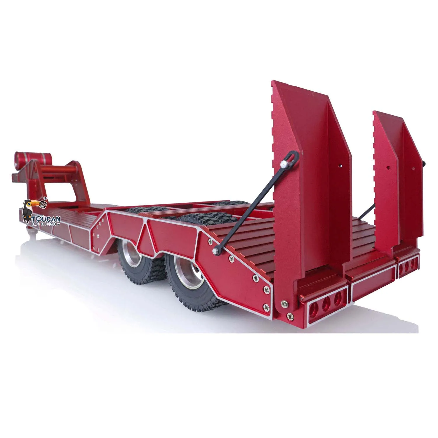 TOUCAN 2axles Heavy Duty Trailer 1/14 Chassis Outdoor Toys RC Tractor Construction Vehicle Remote Control TH01052 5