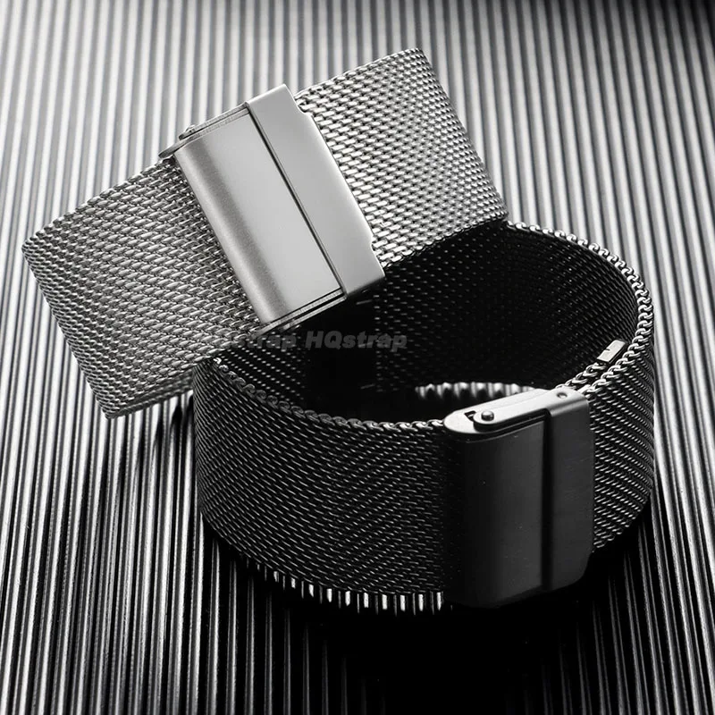 Sleek Milanese Mesh Stainless Steel Quick Release Bracelet Strap