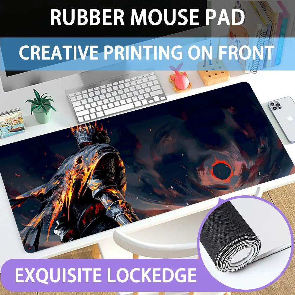 

Mouse Pad Large rubber mouse pad with edge-locking computer mouse pad for gamers HD Dark souls printing desk pad and keyboard pa