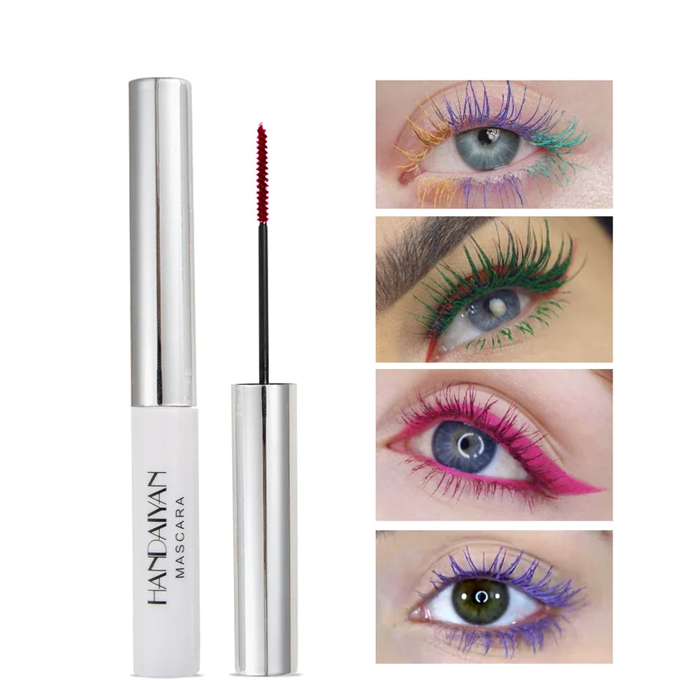 1pc Waterproof Eye Lashes Extension Curling Lengthen Colorful Eyelash Mascara Cosplay Cosmetic Beauty Tool White Green Pink Blue