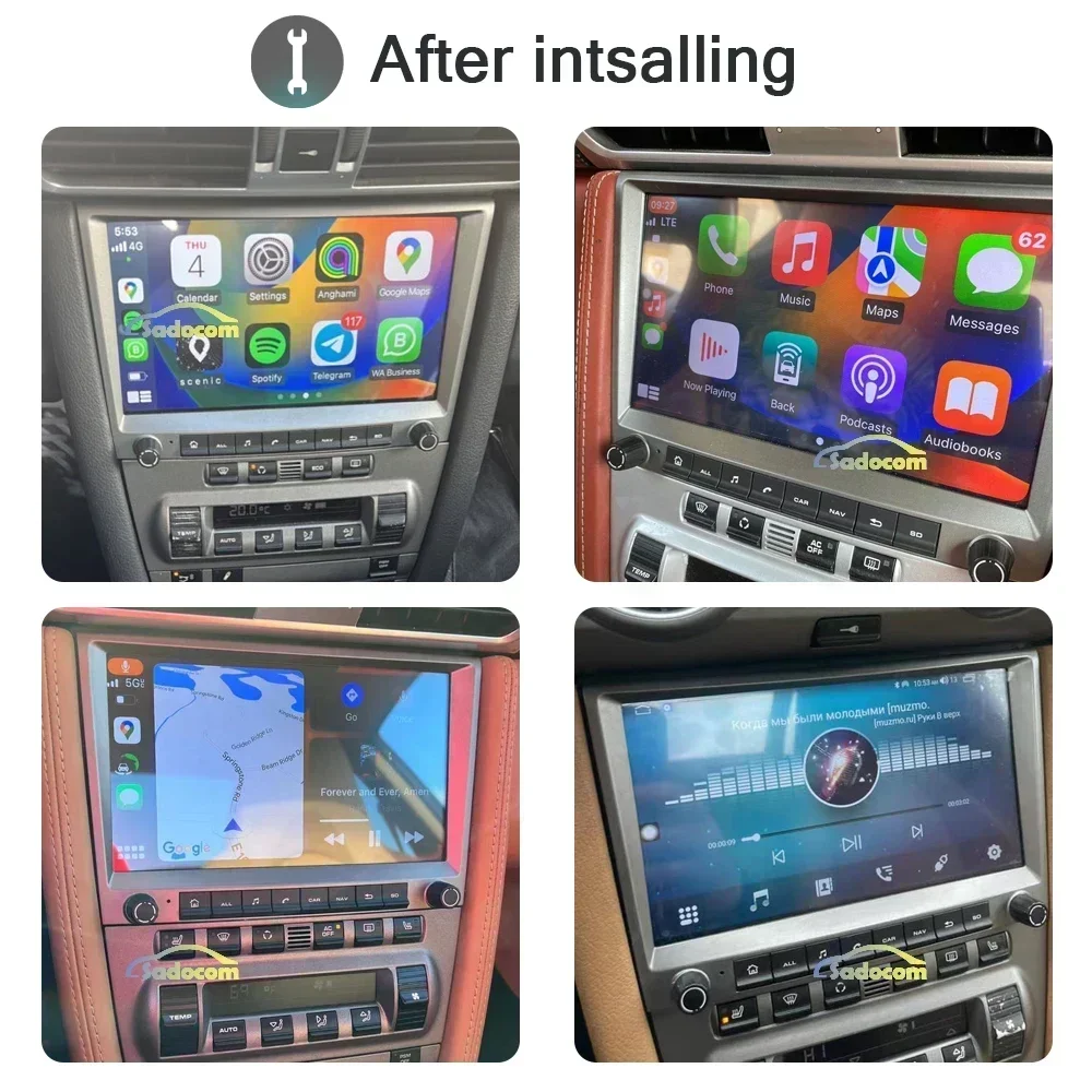 カーオーディオ　美品 720P CarPlay 8インチ 2DIN グレー Android 14.0 カーオーディオ
