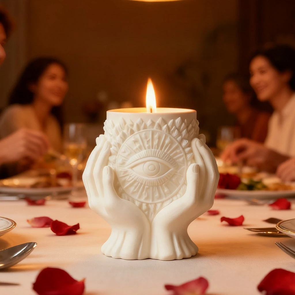 가디언 아이 캔들 컵 실리콘 몰드 DIY 화분 몰드 콘크리트 석고 화병 다육식물 화분 레진 몰드 장식