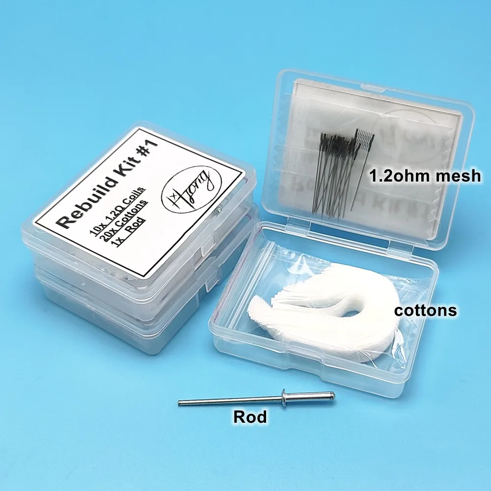 10/5/2/1Set DIY Rebuild Kit #1 1.2ohm Mesh Coil Resistance