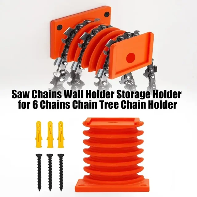 เลื่อยโซ่ Wall Bracket ผู้ถือสําหรับ 4/6 โซ่ผู้ถือโซ่ต้นไม้รถจักรยานยนต์ CHAIN Storage Rack 1