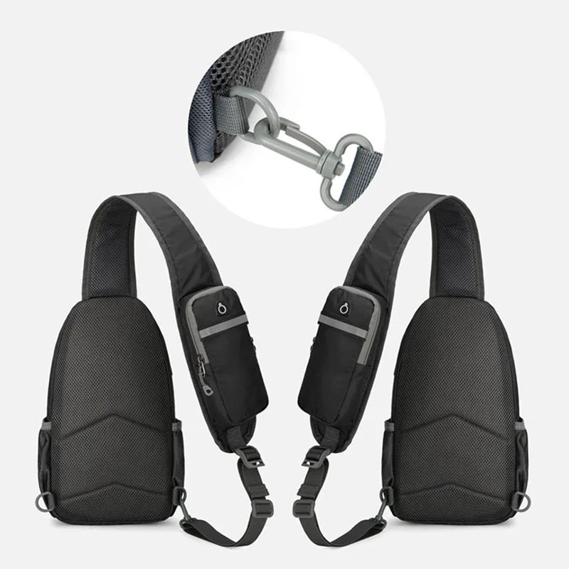 Nylon Chest Bag Running Jogging Phone Pouch Belt Bags for Men