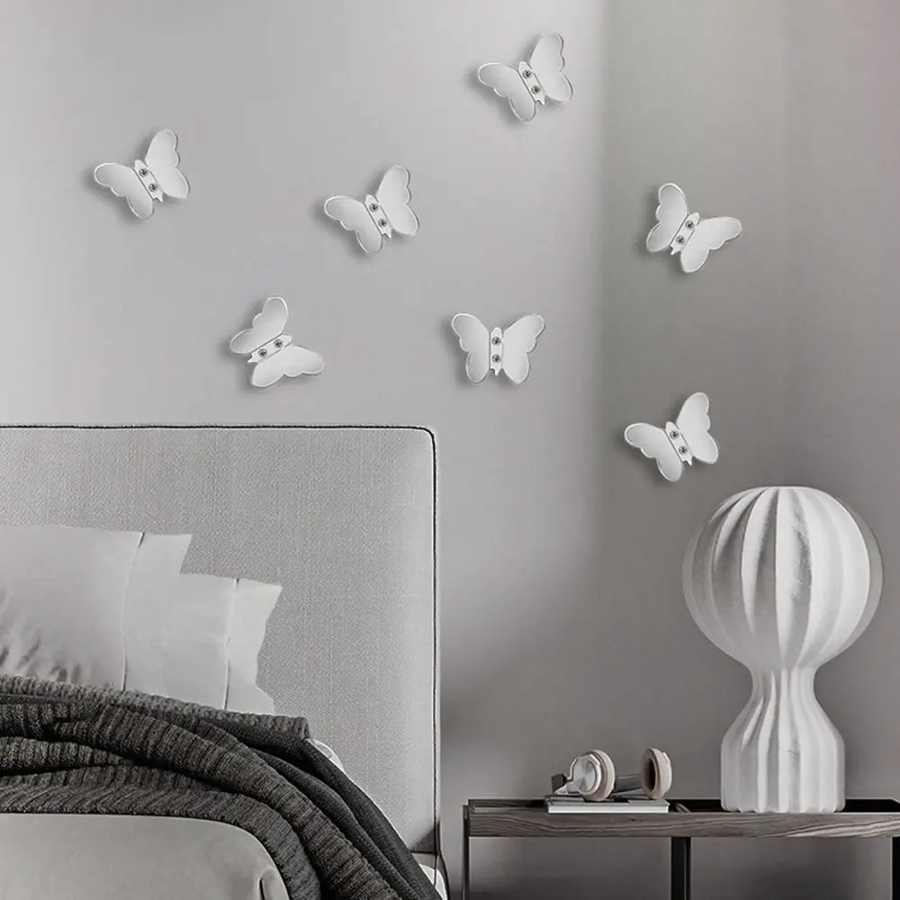Stainless Steel Butterfly Shaped Wall Hanger Gold/Silver/Black Sturdy Towel Hangers Wall Mounted Anti-rust Key Holder Rack Hats 2