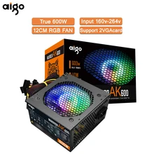 Aigo AK600 Max 600W Netzteil NETZTEIL PFC Silent Lüfter ATX 24pin 12V PC Computer SATA Gaming PC netzteil Für Intel AMD Computer