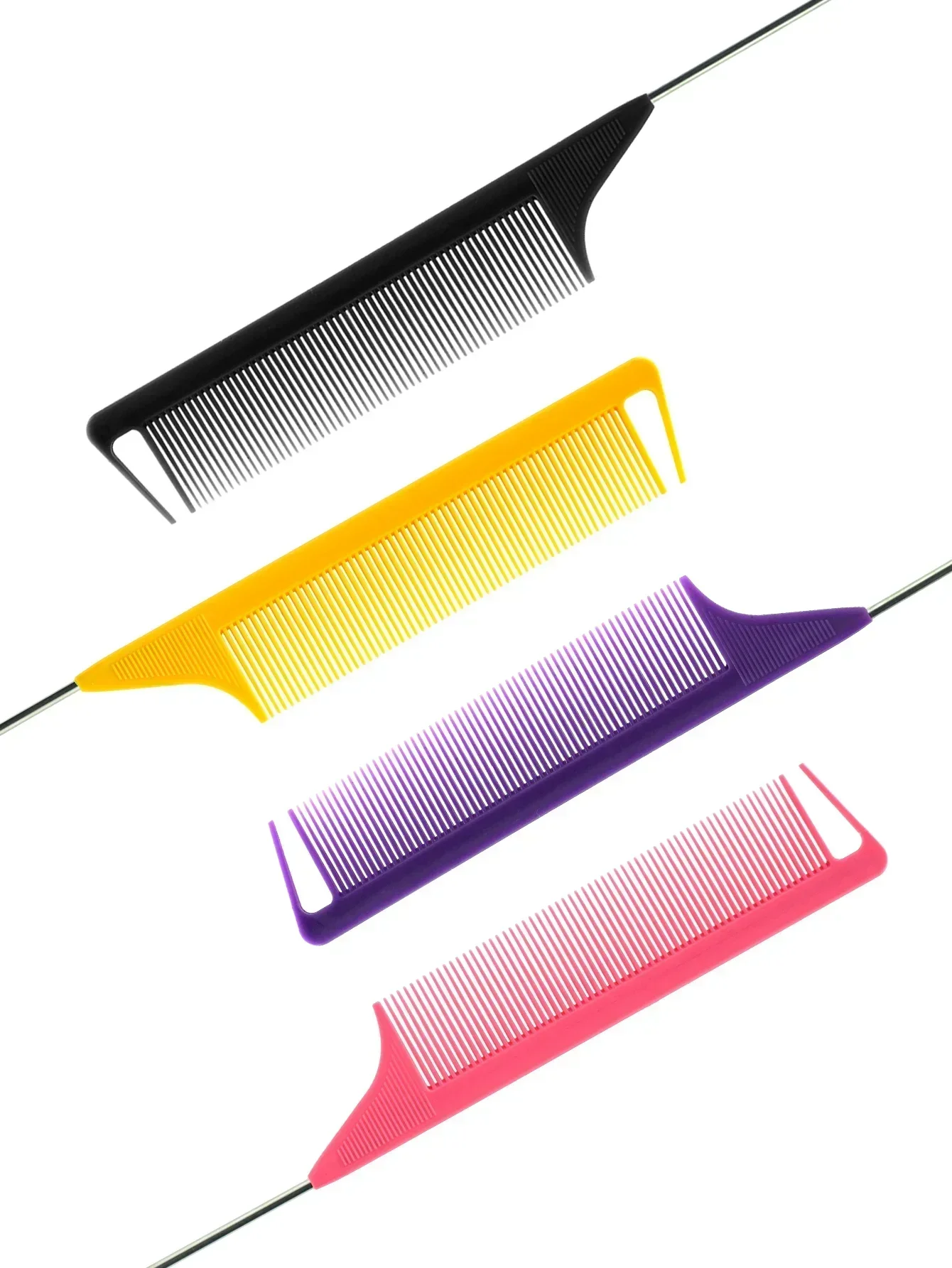 Styling Anti-static Pro Pointed Tail Salon Hairdressing Hair Comb Hair Brush Steel Needle Pin Rat Tail Combs Barber Accessories