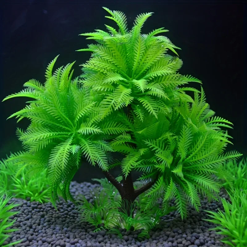 Aquarium Plastic Coconut Tree Simulation Seaweed Artificial Aquatic Plants Easy Maintain Safe Hydroponic Landscape Decoration artificial plants fish tank ornaments fish tank decorations aquarium ornaments artificial aquarium plants mini landscape ornaments