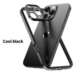 Enhanced Camera Protection Hybrid Silicone & Aluminum Metal Phone Case with Improved Heat Dissipation - iPhone 17 Air (Black)
