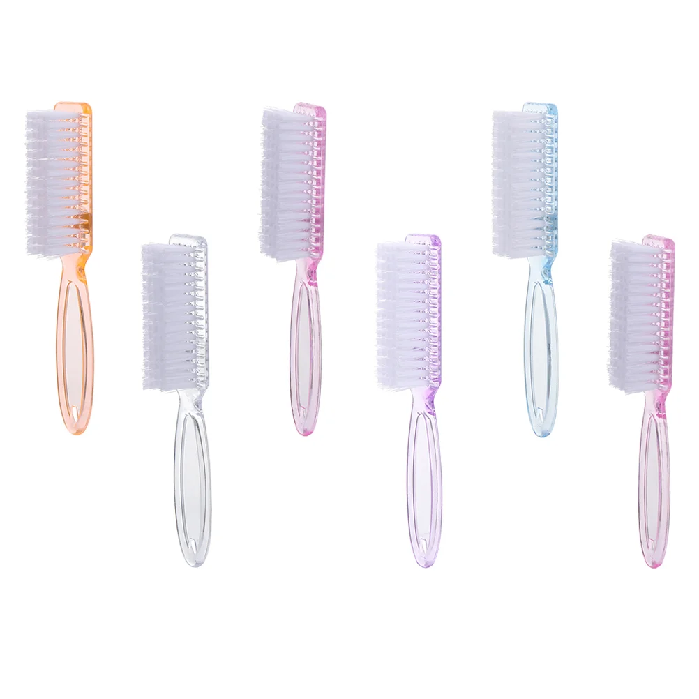 

6 Pcs Long Handle Nail Brush Household Cleaning Simple Brushes for Useful Art Tool Manicure