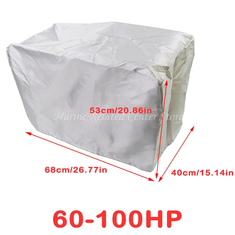 thumbnail image 1 of Funda para motor de barco de 15 a 250 HP, 210D, impermeable, anti-UV, a prueba de polvo, protector de lona para motor marino, para yate, medio motor fueraborda, 1 of 5