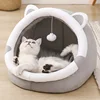 Pet Tent Cave Bed for Cats Small Dogs Self-Warming Cat Tent Bed Cat Hut Comfortable Pet Sleeping Bed Foldable Removable Washable 2