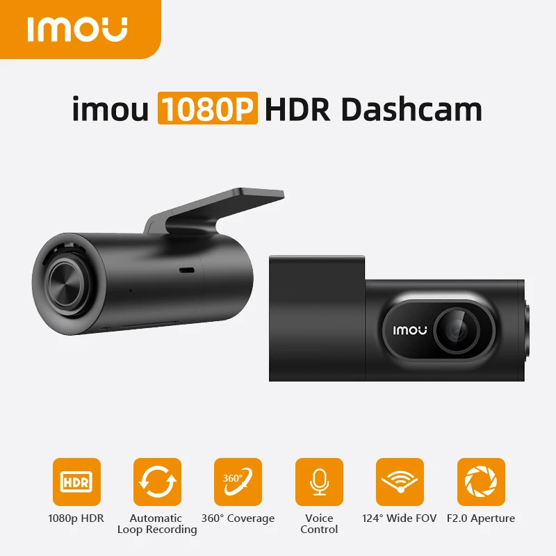 Dahua Imou T200 Dash Cam 4mp Car Dvr Video Recorder Night Vision Voice Control Wifi Dashcam 24h