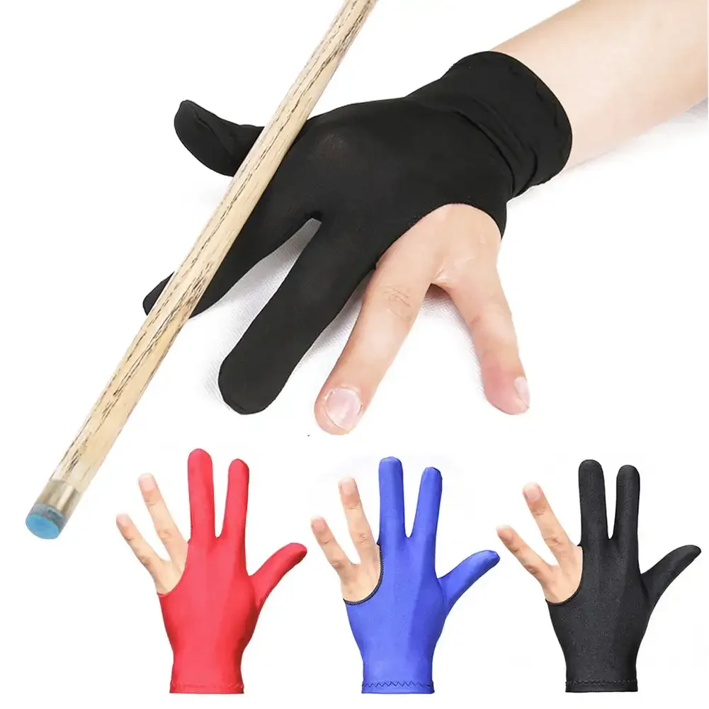 Snooker Billiard Cue Glove Pool Left Hand Open Three Finger Accessory Fitness Accessories for Men and Women