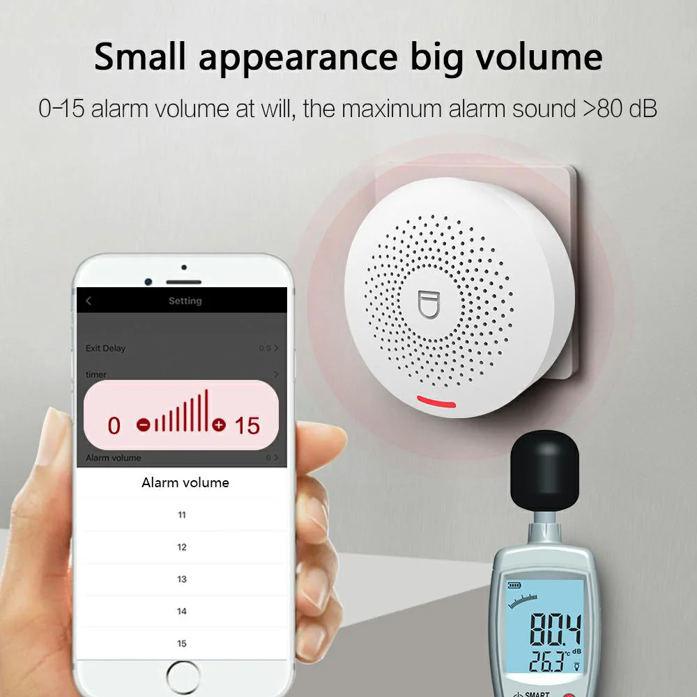 Wireless Alarm Tuya WIFI Security Smart Alarm System Kit APP Control Motion Detector Sensor Burglar System