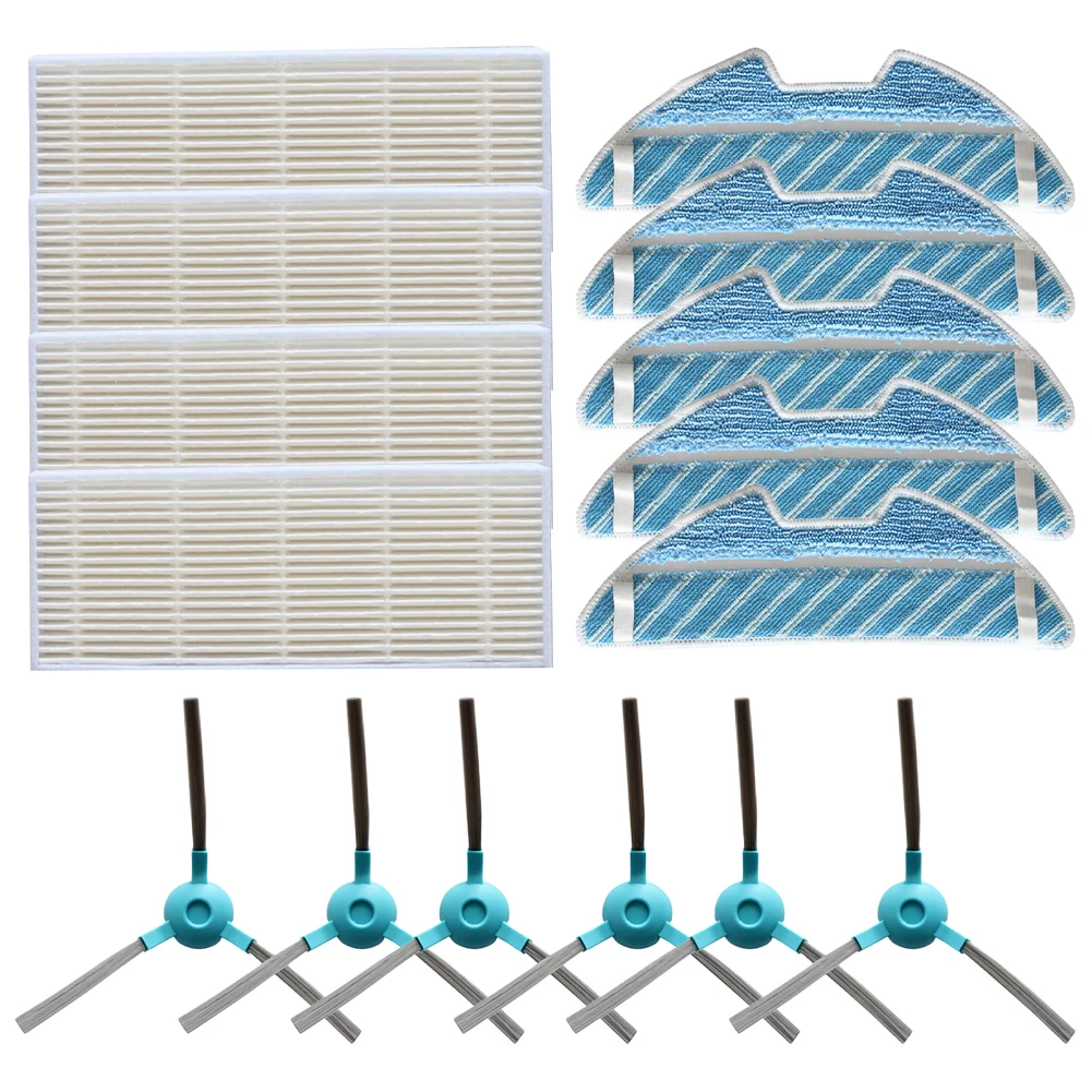 

Effortlessly Clean Your Floors with Side Brush Mop Cloths Filters for SENCOR SRV 4200BK 4250SL 2230TI Vacuum Cleaner