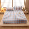 2025 New All-cotton Yarn-dyed Single Bed Hat Printed Checked Washed Mattress Cover Wrap Bed Cover 360 Degrees with Elastic 2