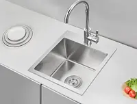 ROVATE 15X17 Inch Bar Prep Sink SUS 304 Stainless Steel Top mount Handmade Single Bowl 18 Gauge Drop In Kitchen Small Rv Sink 1
