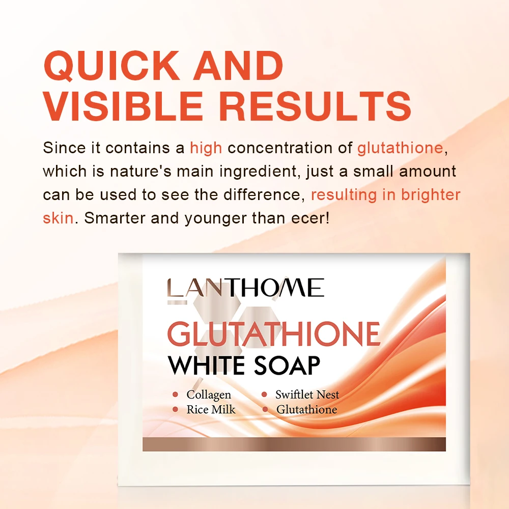 Glutathione Whitening Soap Bar Facial Full Body Cleaning Shampoo Dark Spot Acne Remover Moisturizing For Underarm Skin 4