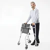 Elderly Stroller, Duo'gon Assisted Training Walker, Four-wheeled Push Walker, Can Be Seated and Pushed Folding Models 1