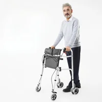 Elderly Stroller, Duo'gon Assisted Training Walker, Four-wheeled Push Walker, Can Be Seated and Pushed Folding Models 1