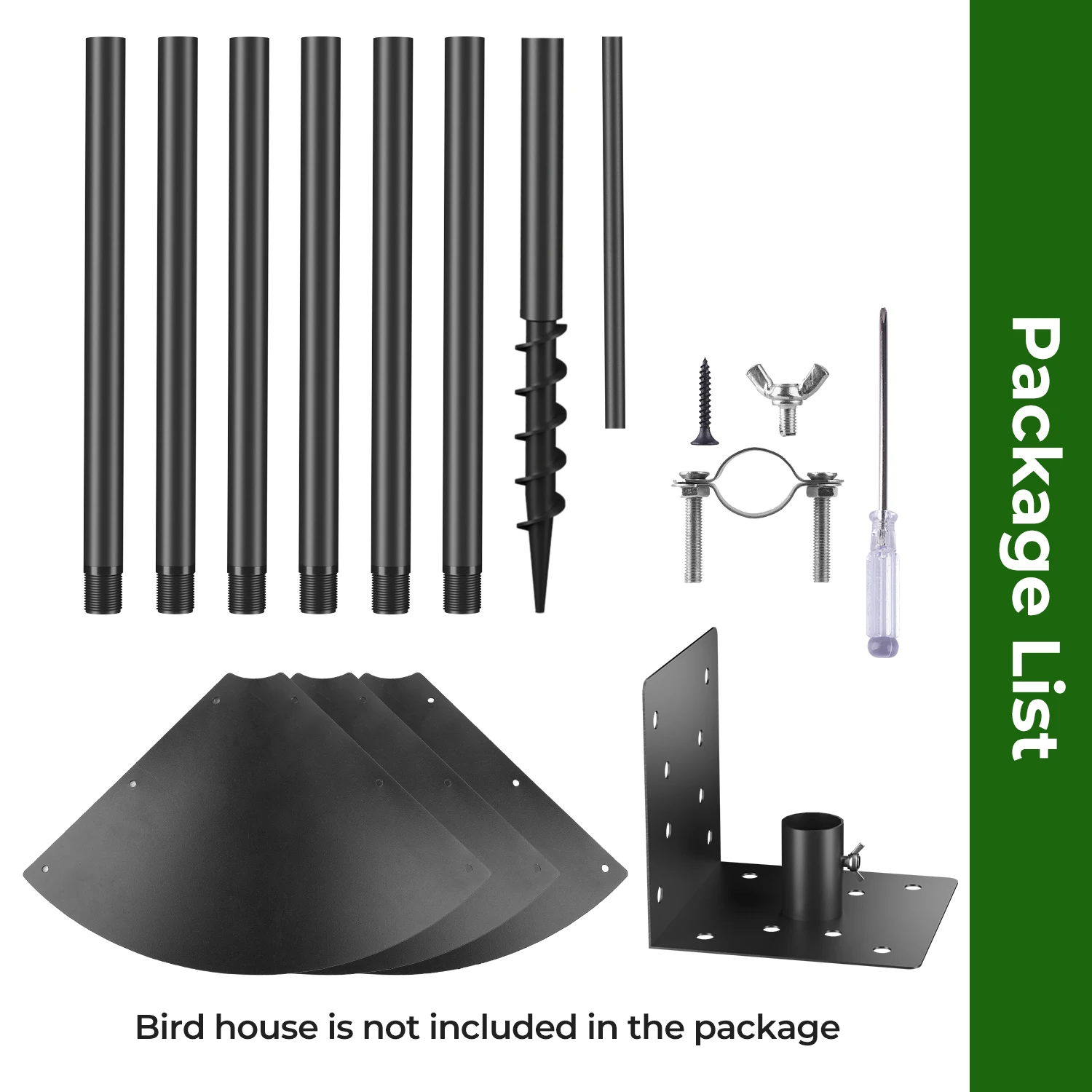 92 Inch Bird Feeding Station with Squirrel Proof Baffle for Bird Watching Bird House Pole Mount Kit