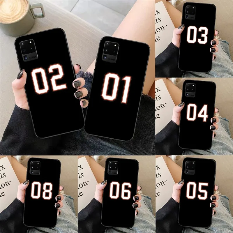 Lucky Number Phone Case For Samsung Galaxy S6 S7 S8 S9 S10 S21 S22 Plus Ultra Soft Black Phone Cover
